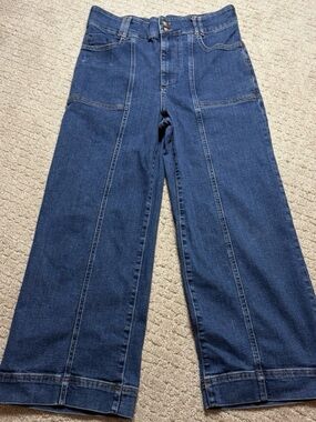 Anthropologie Pilcro The Skipper Front Seam Wide Leg Jeans Sz 30